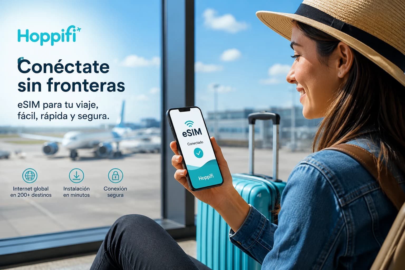 Pessoa verificando a compatibilidade do celular com eSIM